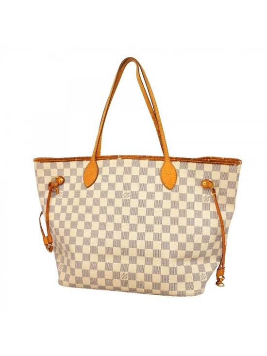 Louis Vuitton Handbags - Louis Vuitton Tote Damier Azur Neverfull MM White